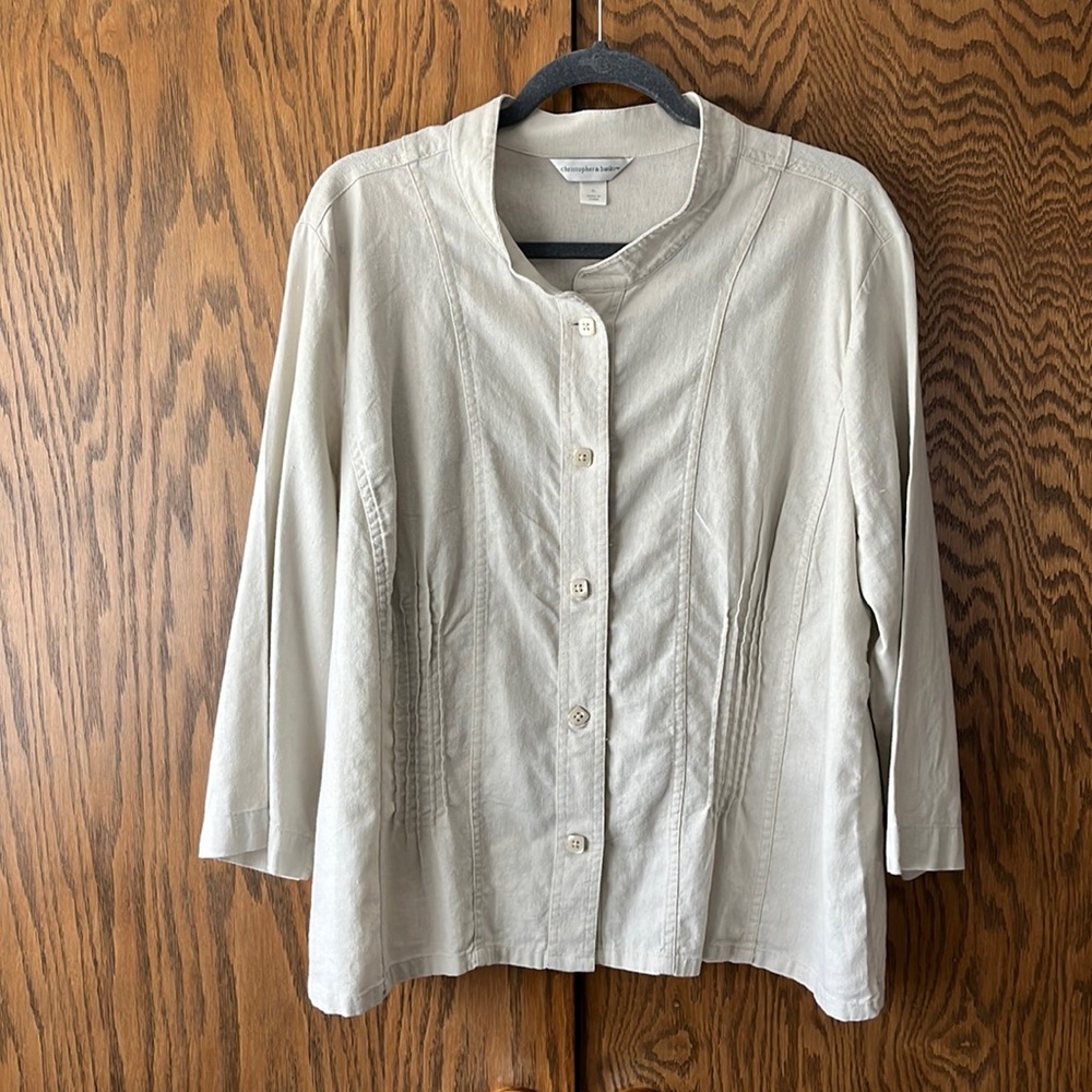 Lightweight linen blend jacket
